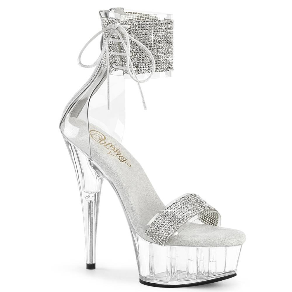 Pleaser - DELIGHT627RS Sandale à bride à la cheville - Transparent Product image